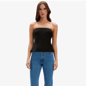 Bardot Black Strapless Top